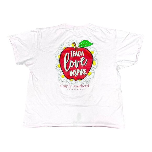 Simply Southern Collection "Teach Love Inspire" XL Teacher Gift T-Shirt READ - Picture 5 of 6